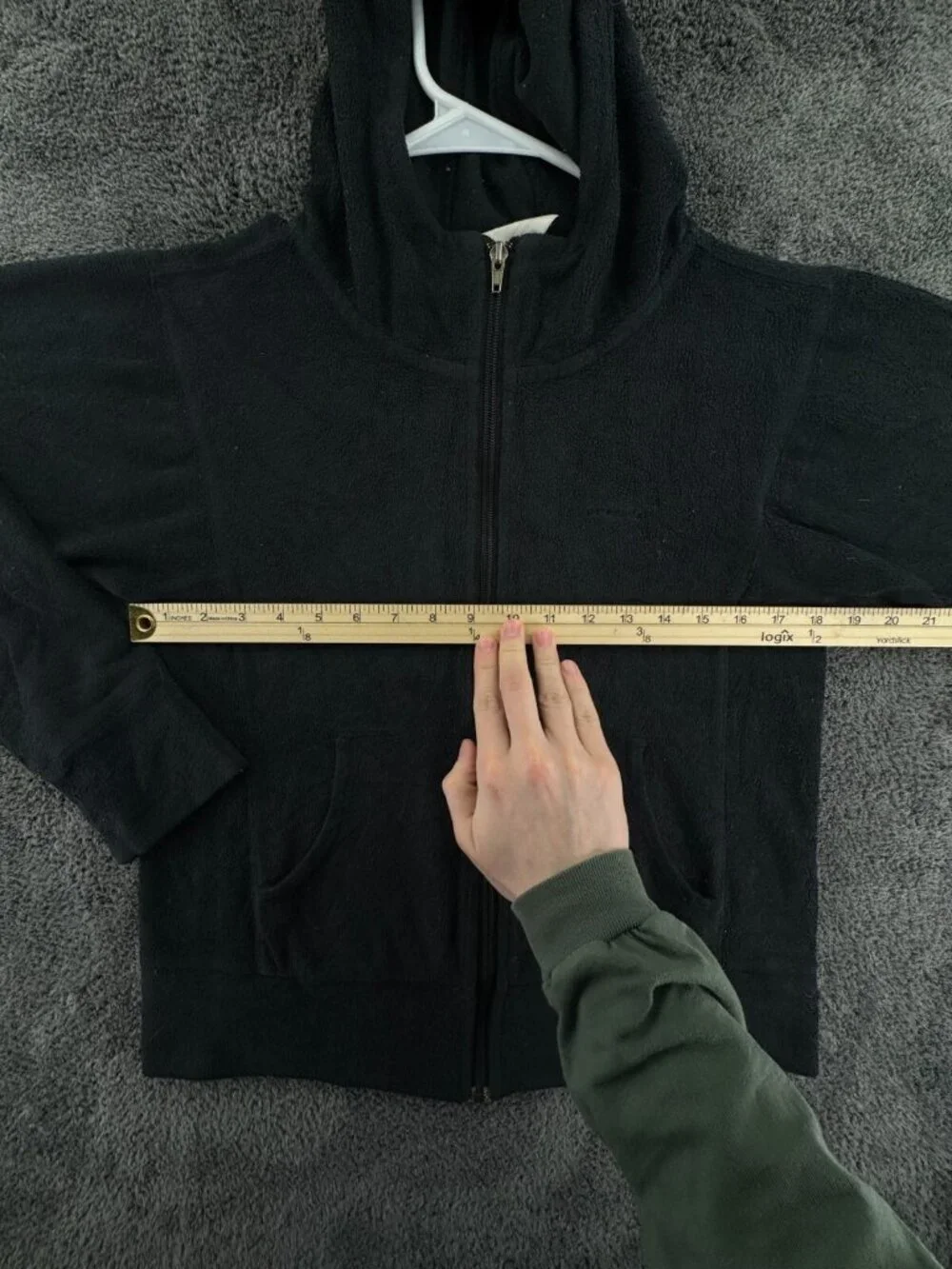 Patagonia Adult Women Jacket Small Black Hooded Full Zip Fleece W/ Pockets